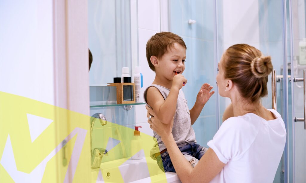 Stained teeth in kids.