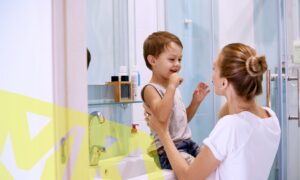 Stained teeth in kids.