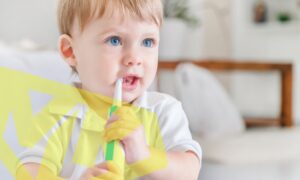 Baby's first dental visit.